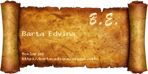 Barta Edvina névjegykártya